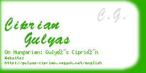 ciprian gulyas business card